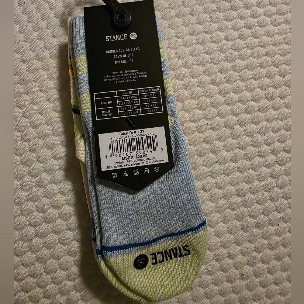 Stance Toddler 1-2Years Casual Socks - Navy, Cream, Light Blue - Picture 4 of 5